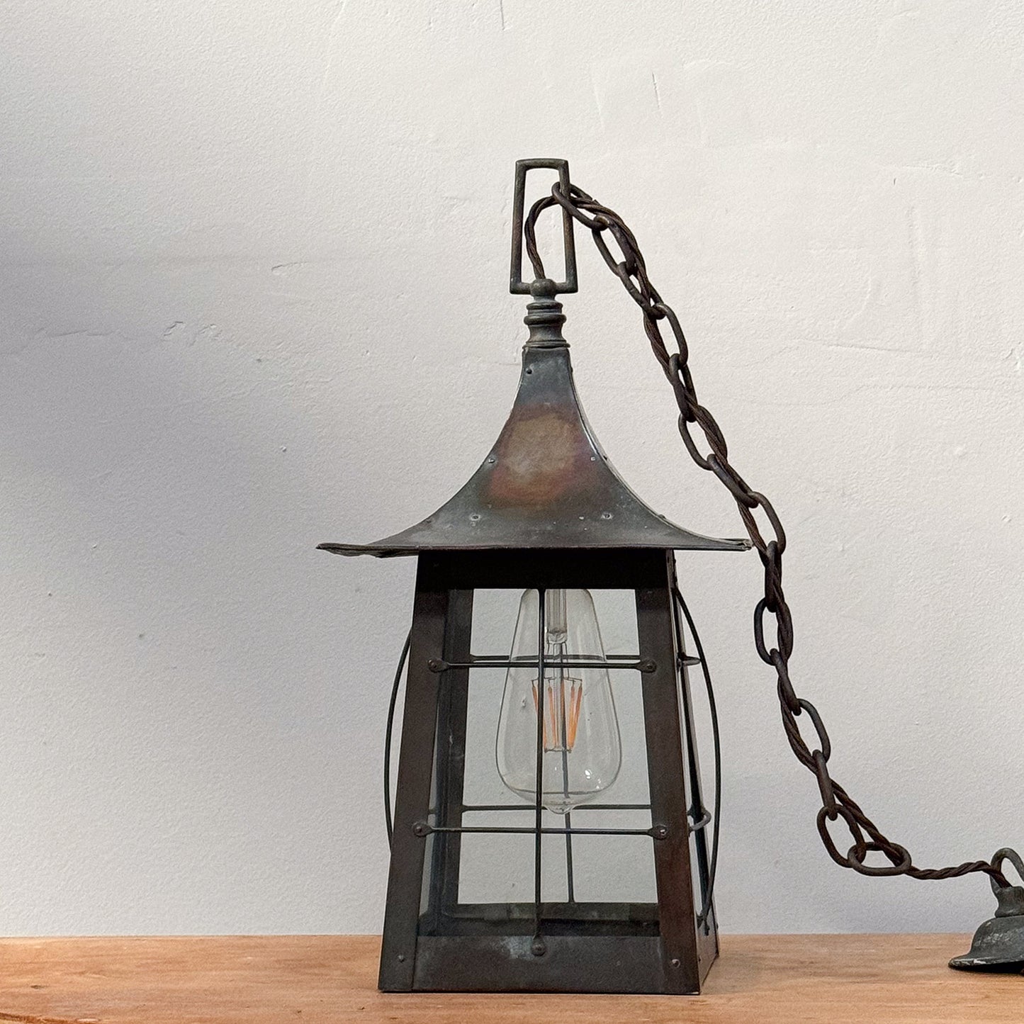 An Arts & Crafts Brass Lantern