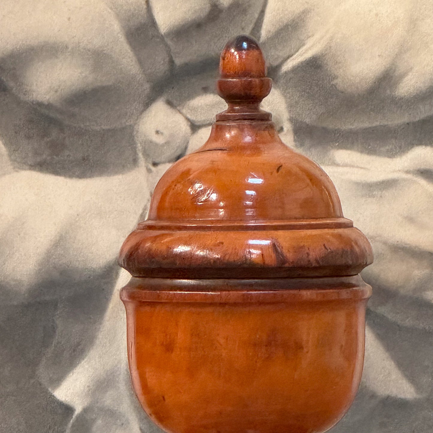 A Mid 19th Century Fruitwood Spice Jar