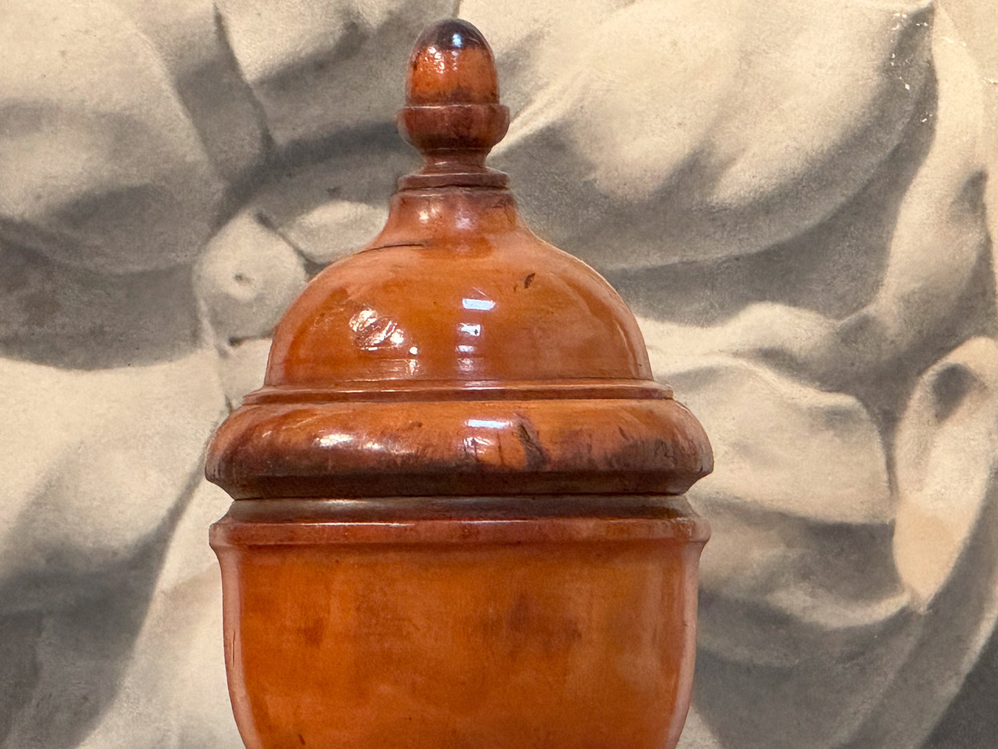 A Mid 19th Century Fruitwood Spice Jar