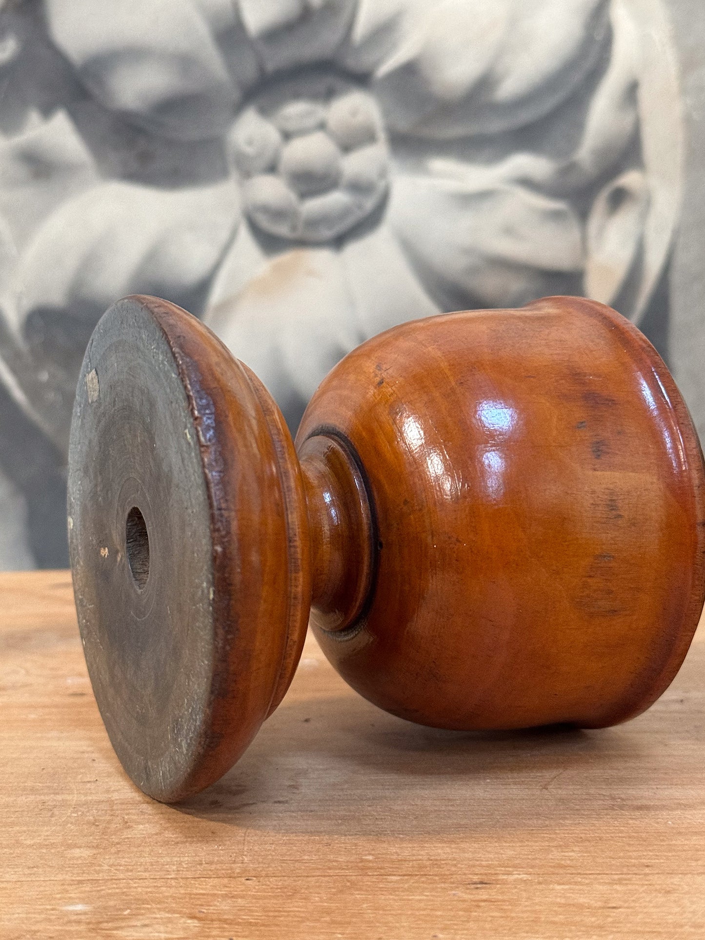 A Mid 19th Century Fruitwood Spice Jar