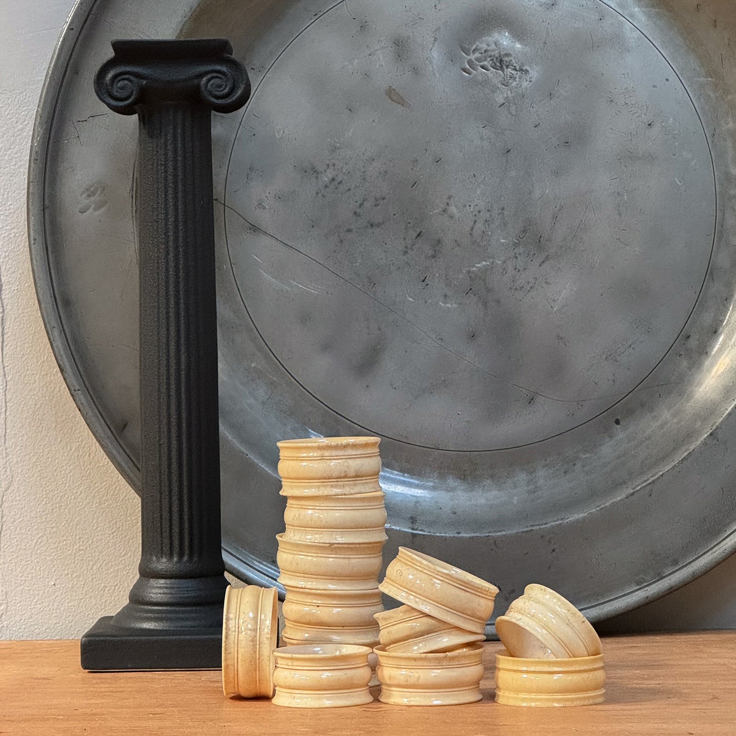 A Set of 12 Early 19th Century Bone Napkin Rings