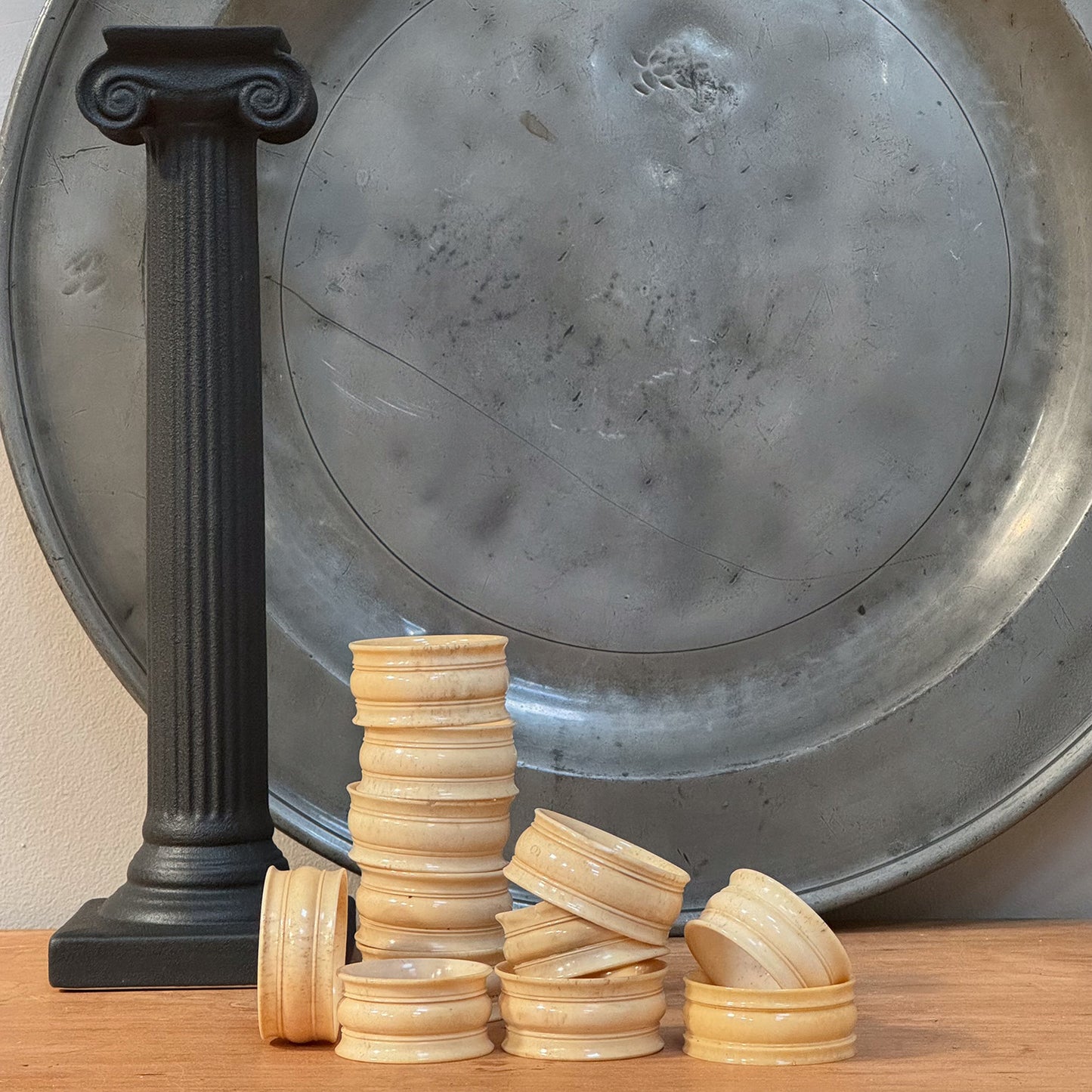 A Set of 12 Early 19th Century Bone Napkin Rings