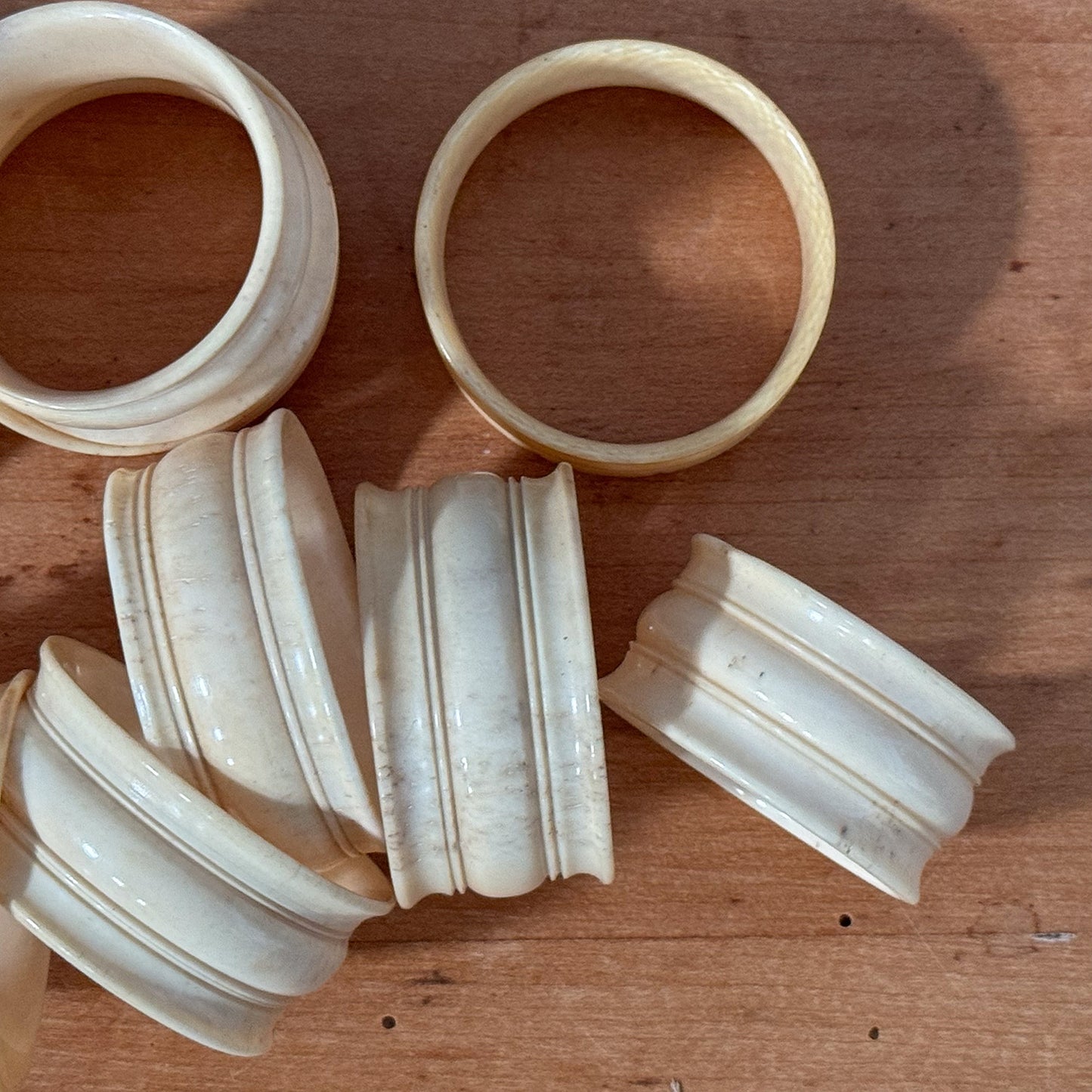 A Set of 12 Early 19th Century Bone Napkin Rings