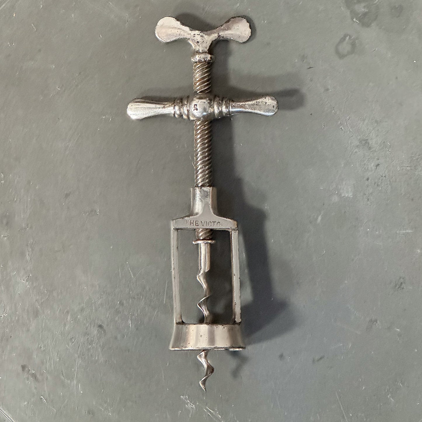 A Rare English Late 19th Century Nickel Plated Corkscrew