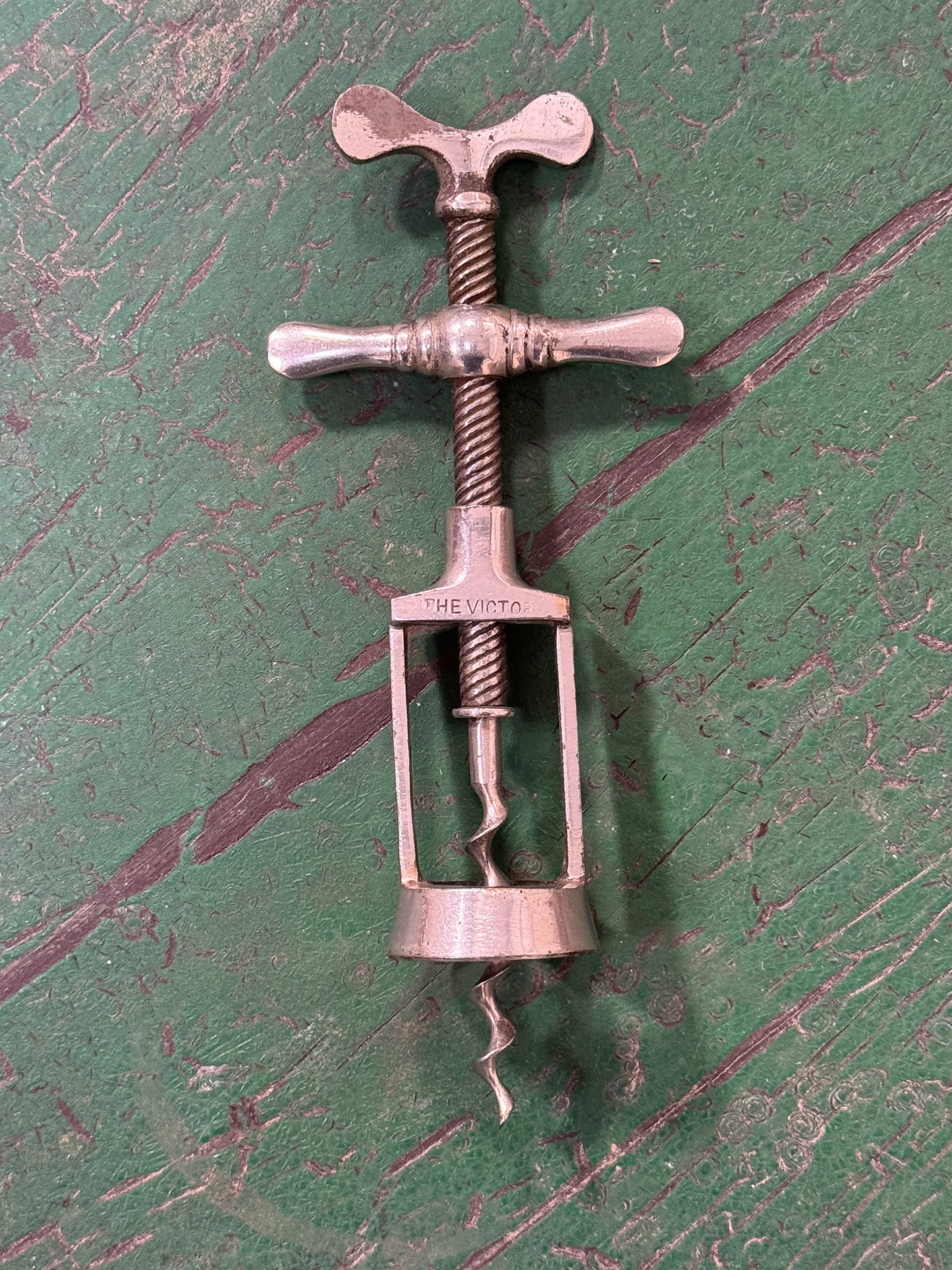 A Rare English Late 19th Century Nickel Plated Corkscrew