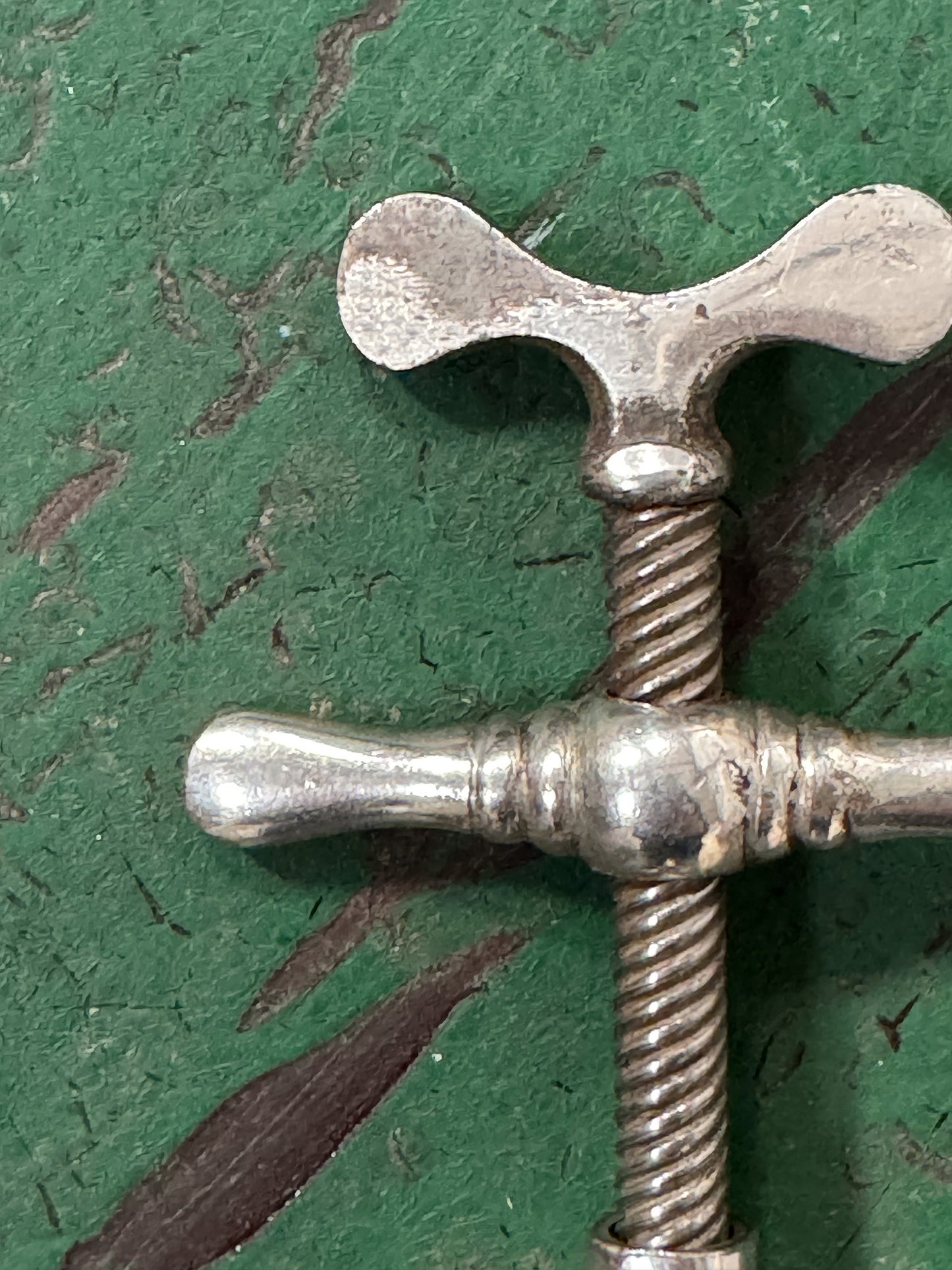 A Rare English Late 19th Century Nickel Plated Corkscrew