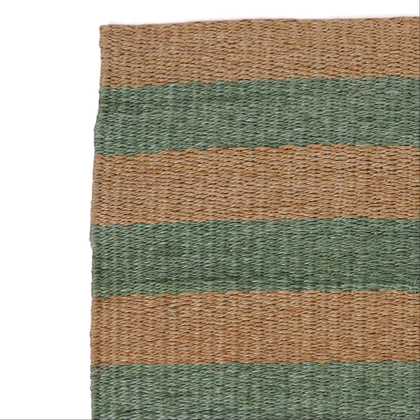 LENGO: Green & Brown Woven Sisal Doormat