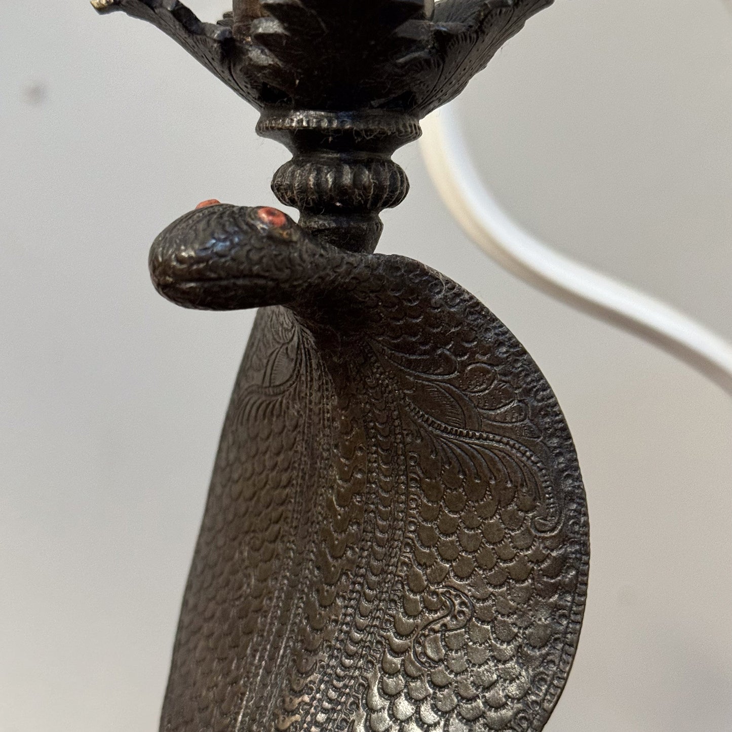 A Pair of Raj Period Bronze Candlesticks