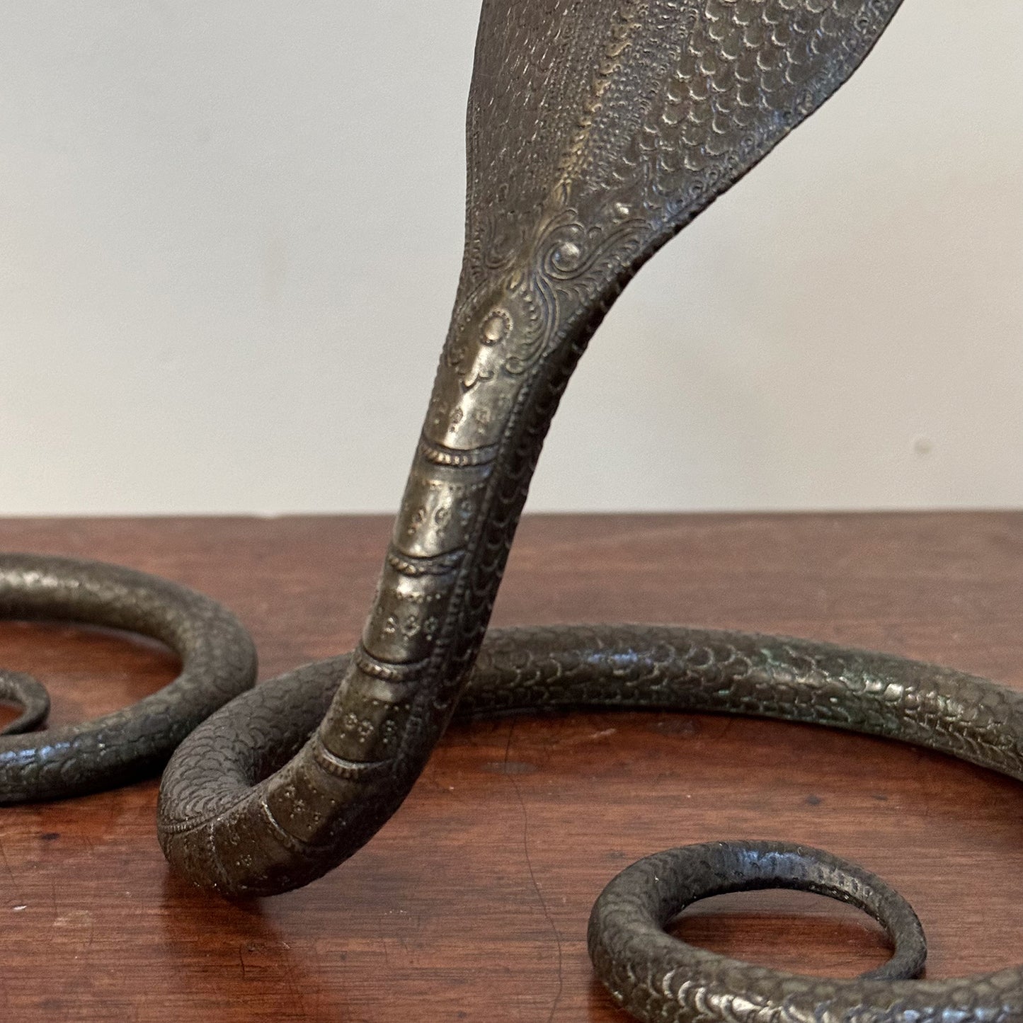 A Pair of Raj Period Bronze Candlesticks