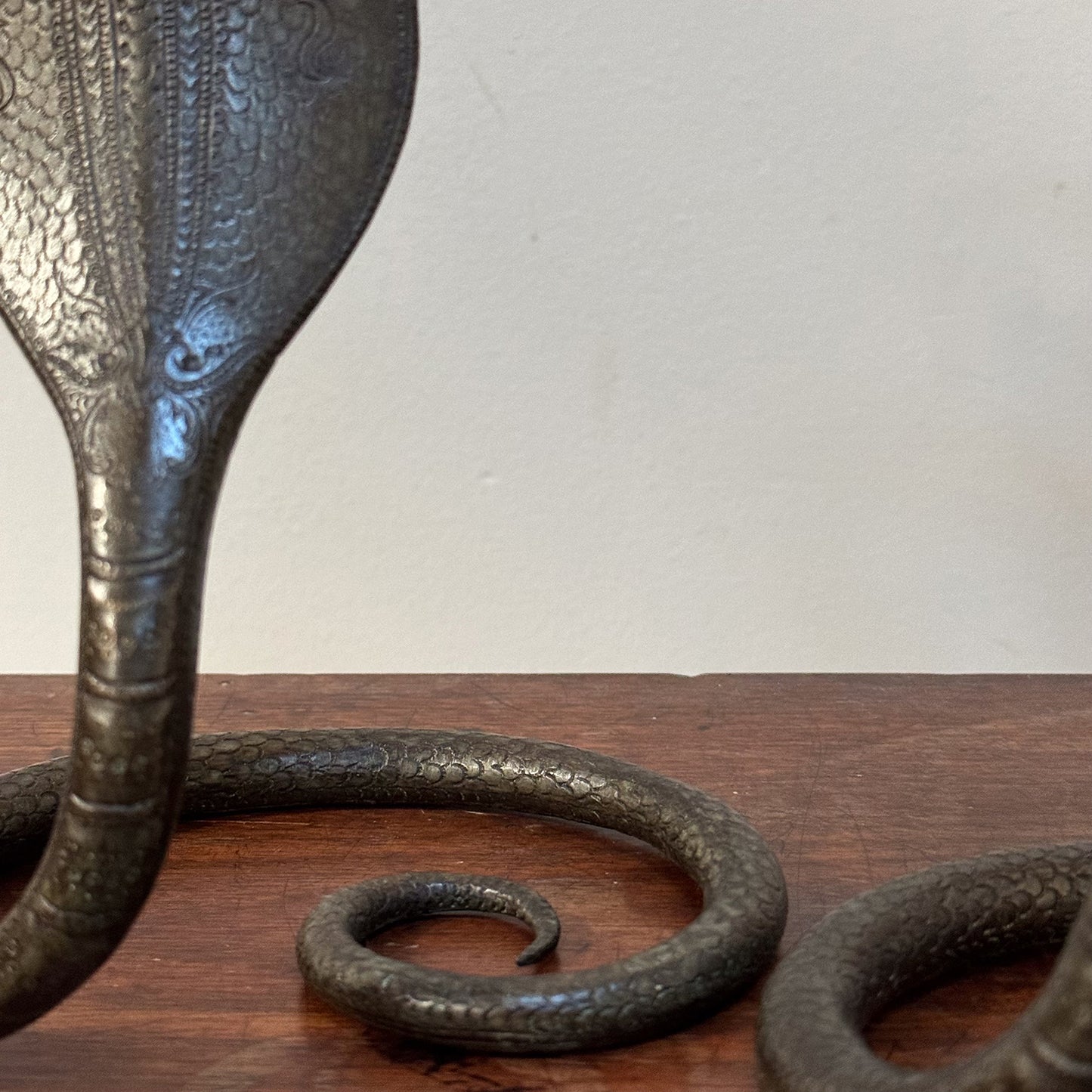 A Pair of Raj Period Bronze Candlesticks