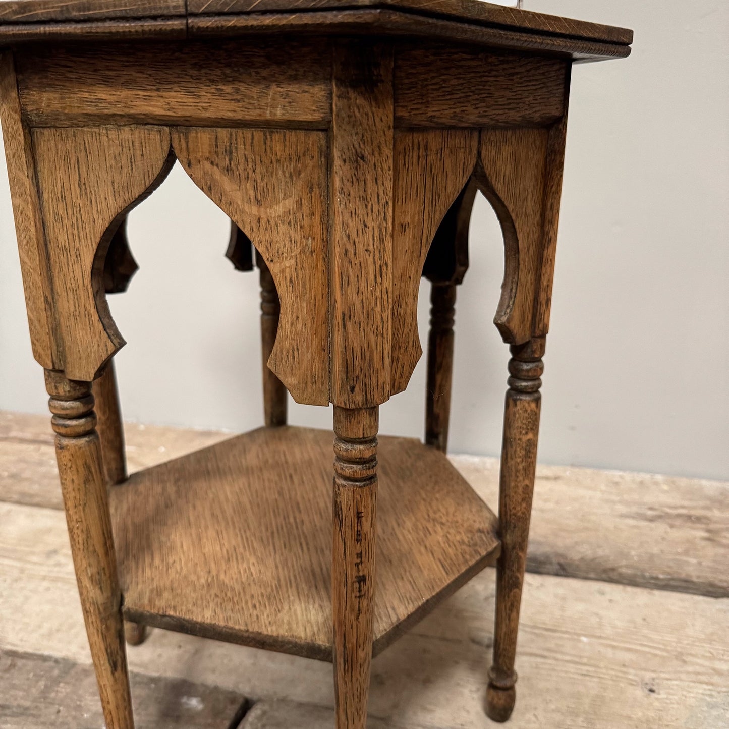 A Late 19th Century Oak Moorish Side Table