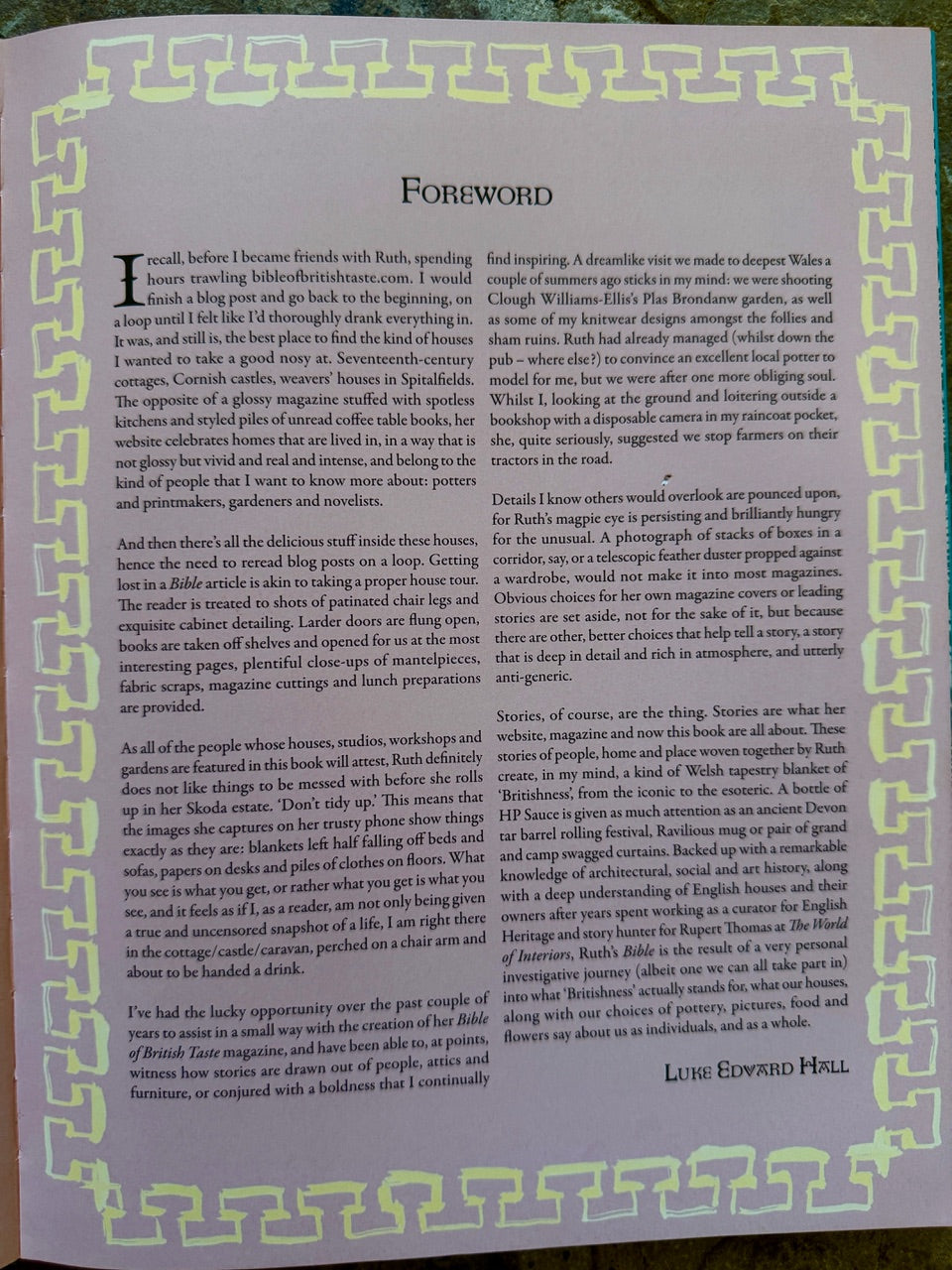 The Bible of British Taste: Stories of Home, People and Place.