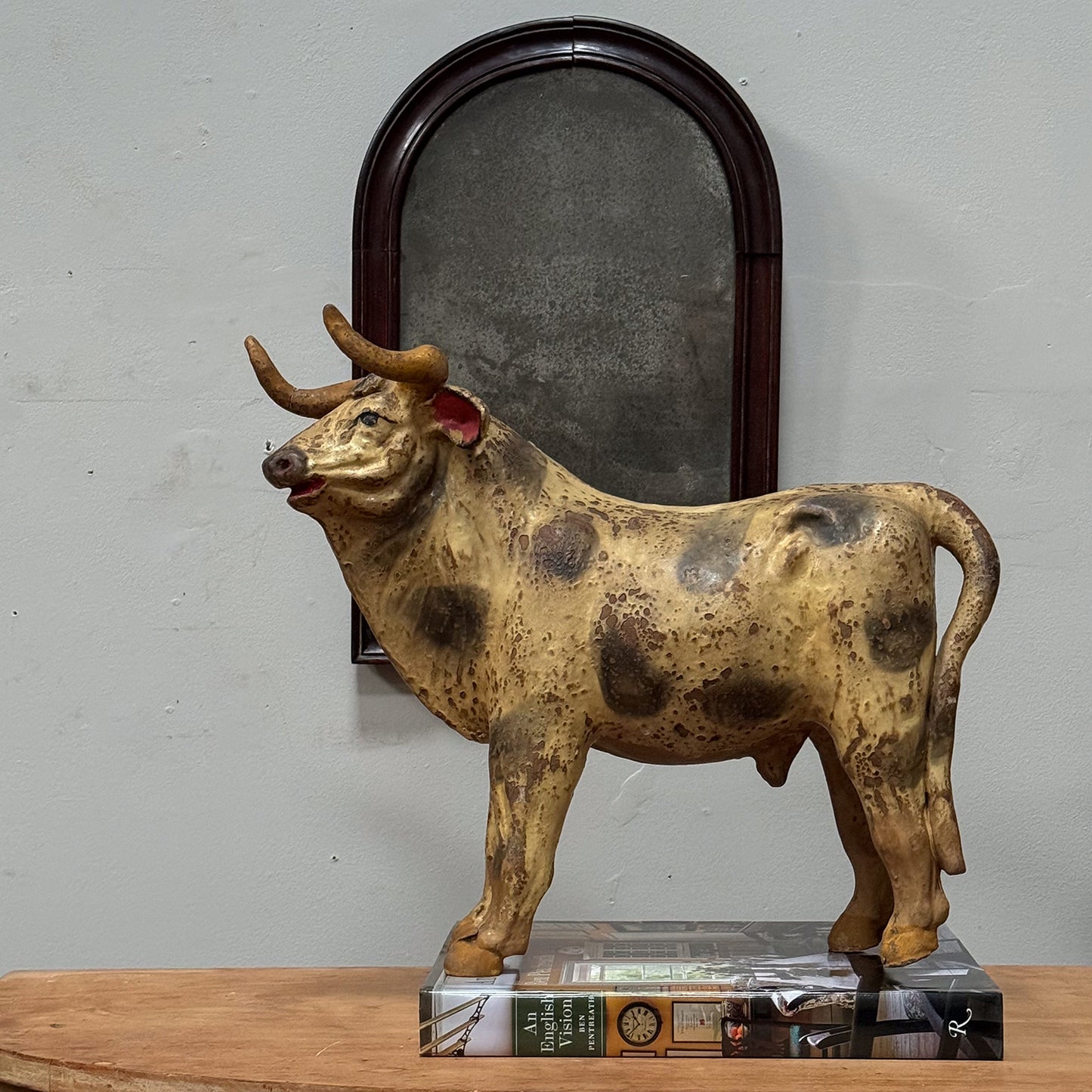 A 19th Century French Cast Iron Butcher's Bull