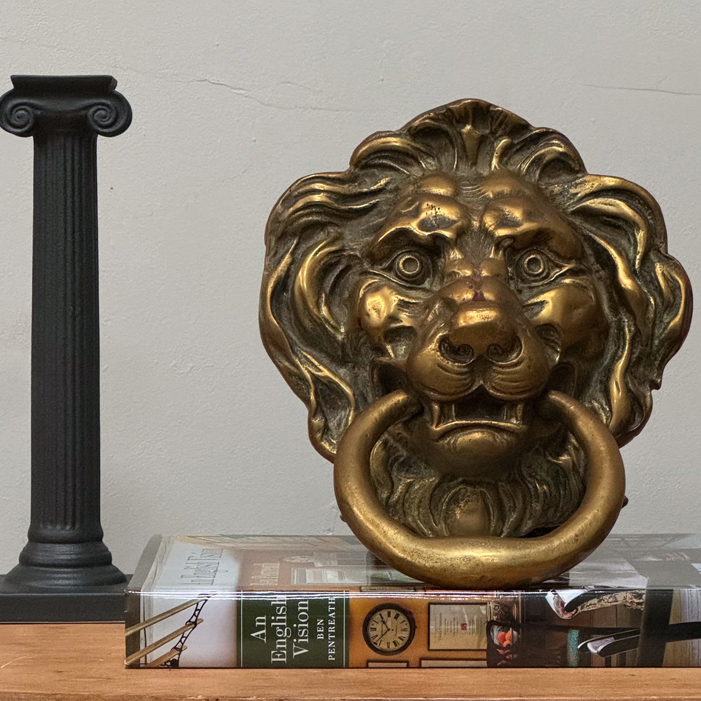 A 19th Century Brass Lions Head Knocker