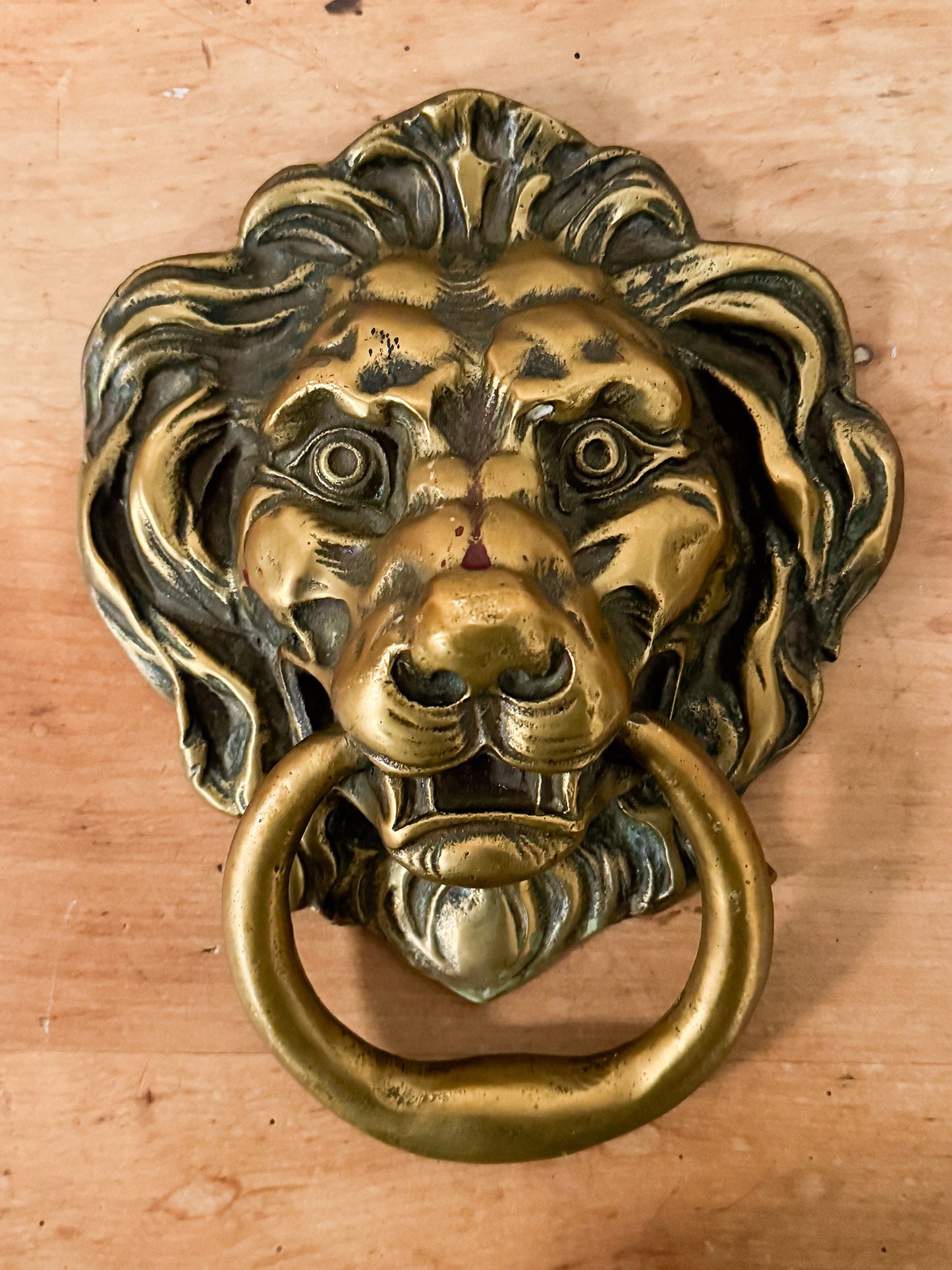 A 19th Century Brass Lions Head Knocker