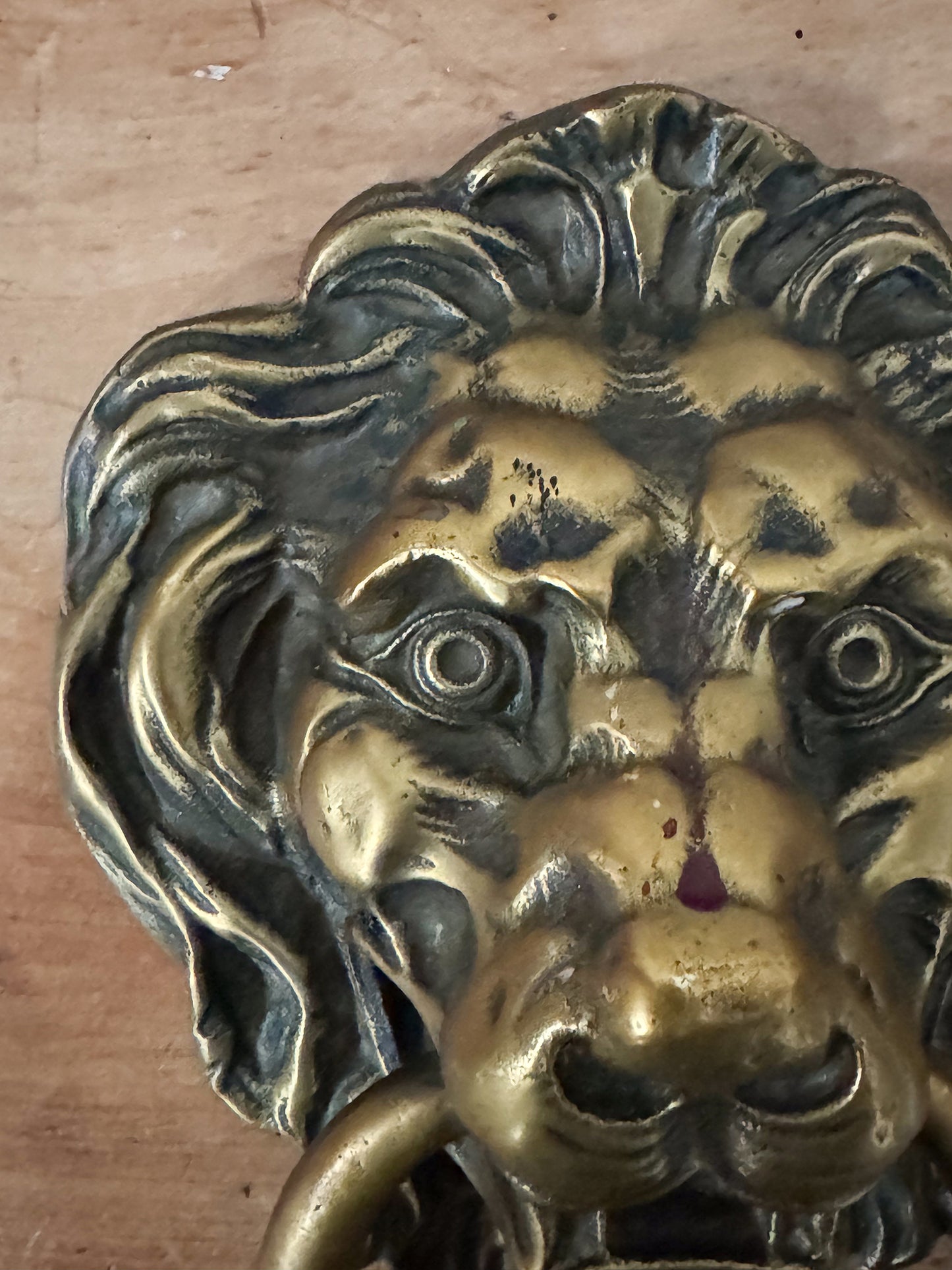 A 19th Century Brass Lions Head Knocker