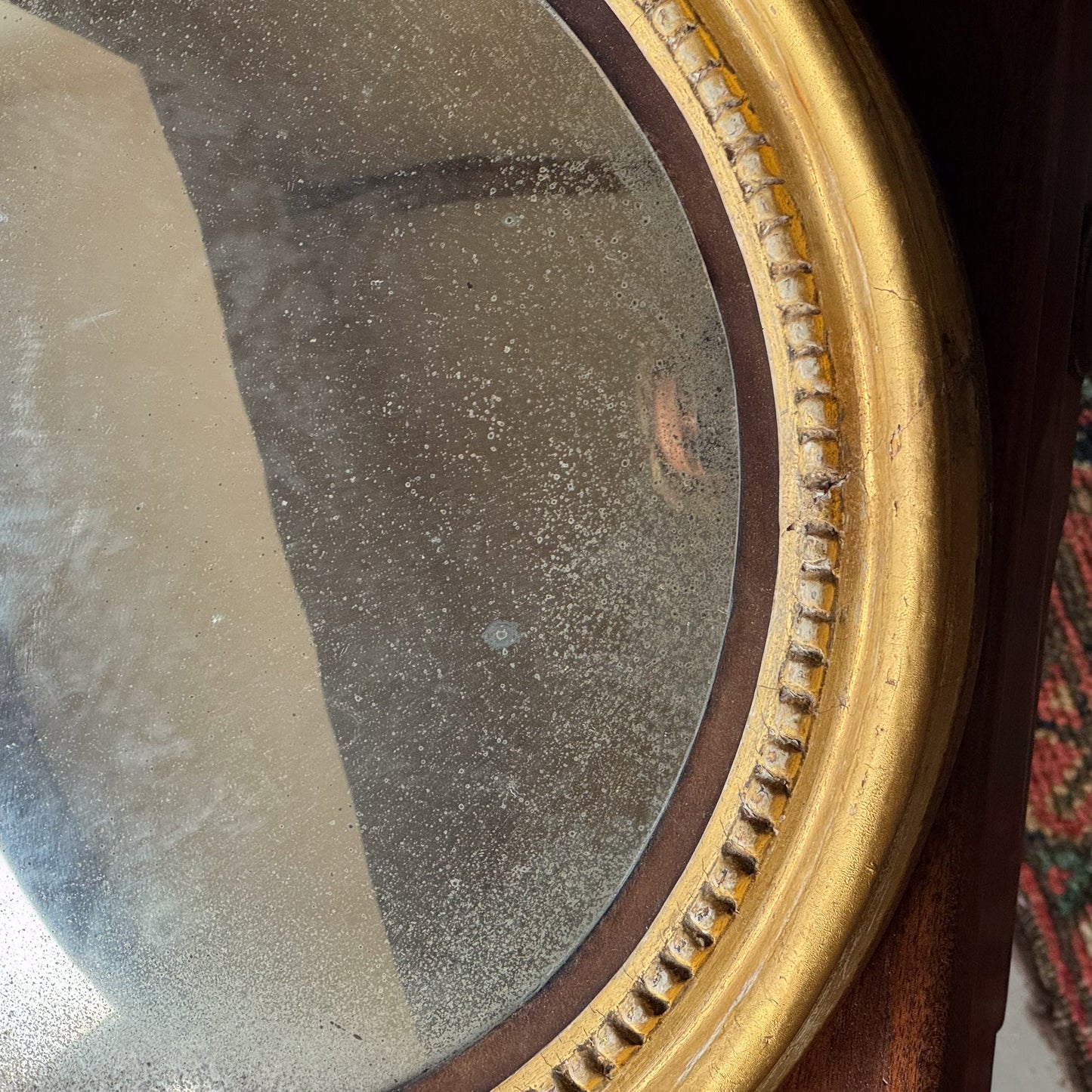 A Smaller Regency Giltwood Convex Mirror