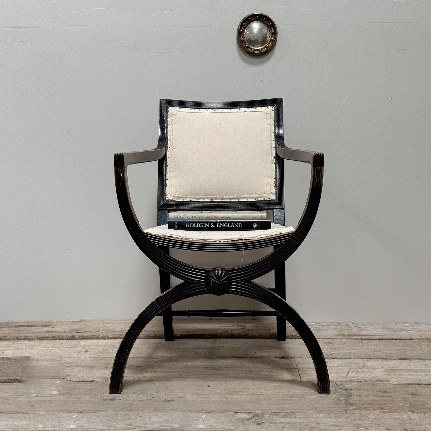 A Mid 19th Century Ebonised Chair after a Thomas Hope Design