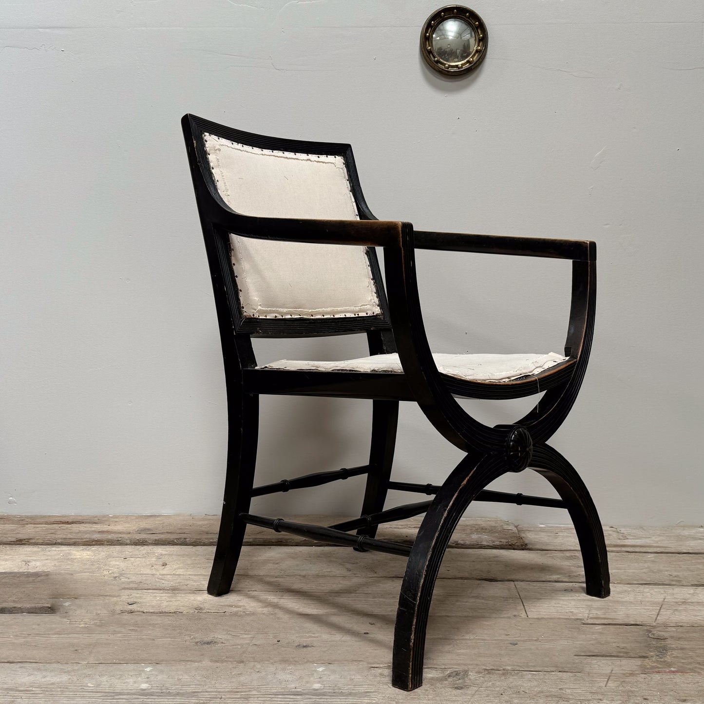 A Mid 19th Century Ebonised Chair after a Thomas Hope Design