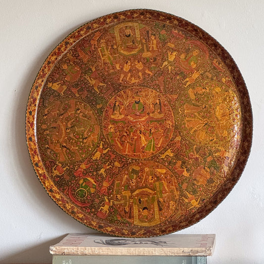 A 19th Century Indian Lacquered Papier Mâché Tray