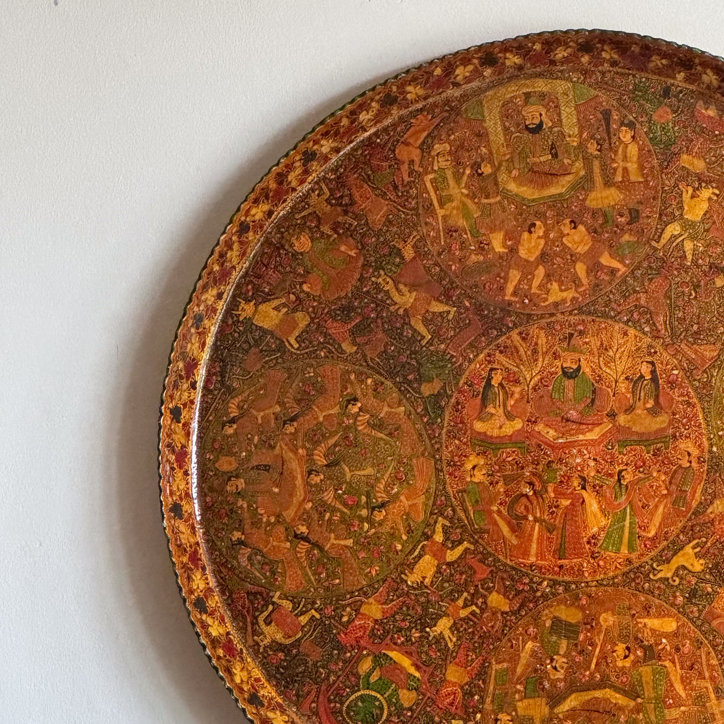 A 19th Century Indian Lacquered Papier Mâché Tray