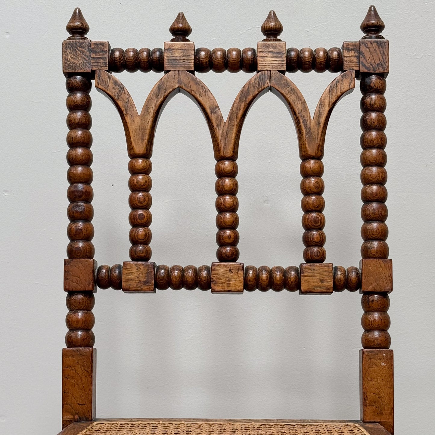 A Late 19th Century Oak Bobbin Chair