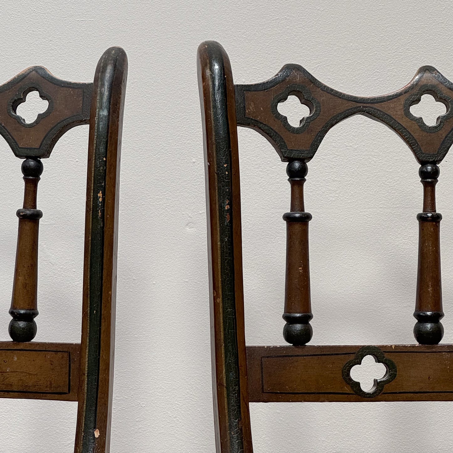 A Pair of Painted Regency Chairs