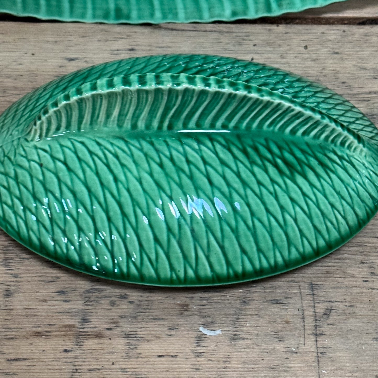 A 1930's French Majolica Fish Service by Sarreguemines