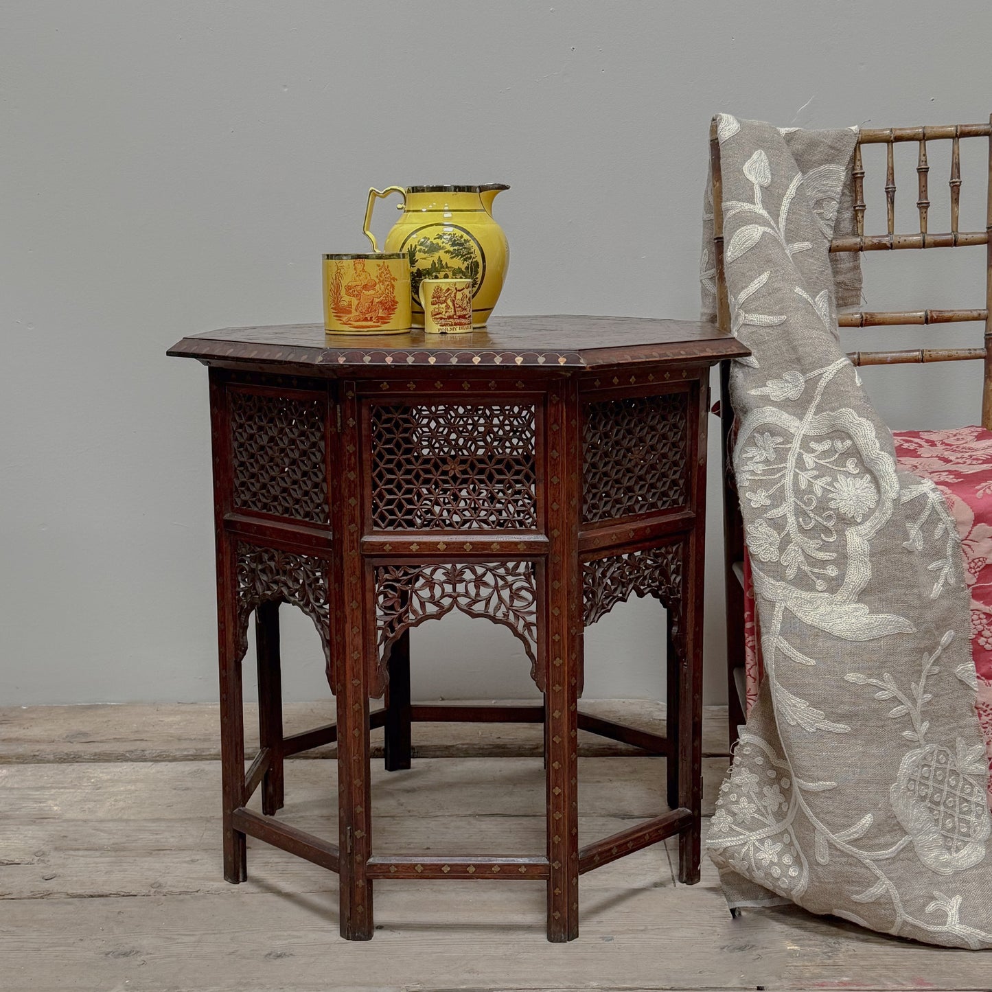 A Late 19th Century Inlaid Indian Table