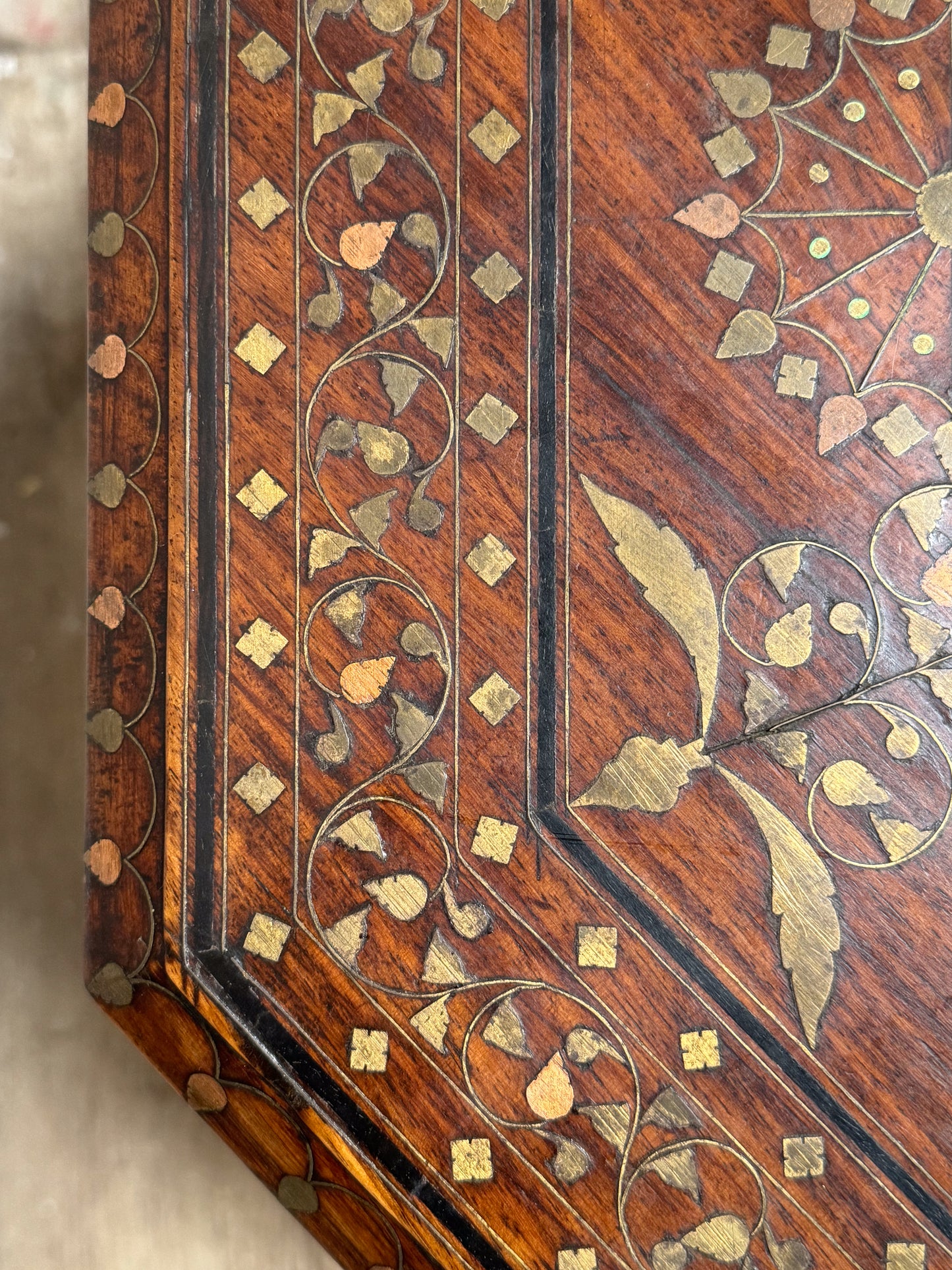 A Late 19th Century Inlaid Indian Table