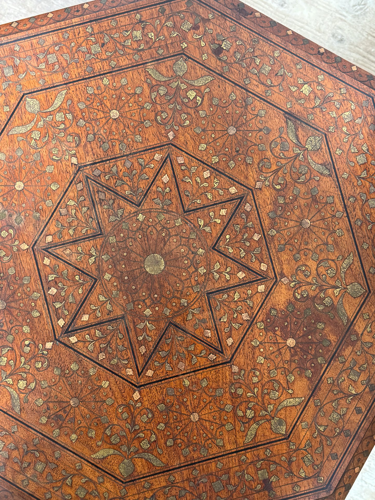 A Late 19th Century Inlaid Indian Table