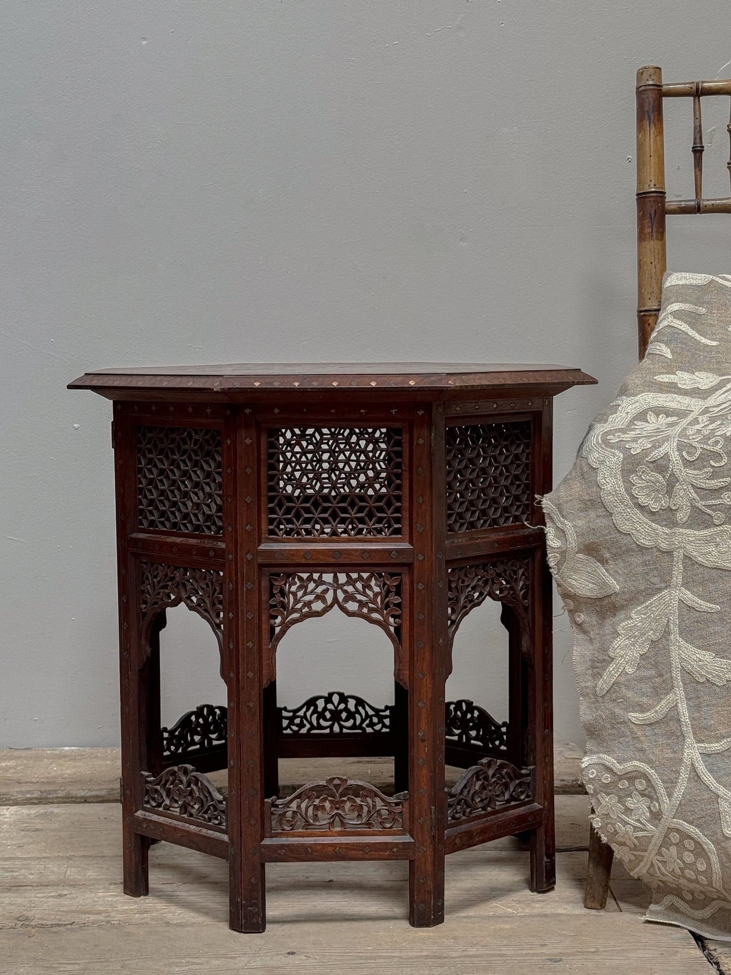 A Late 19th Century Inlaid Indian Table