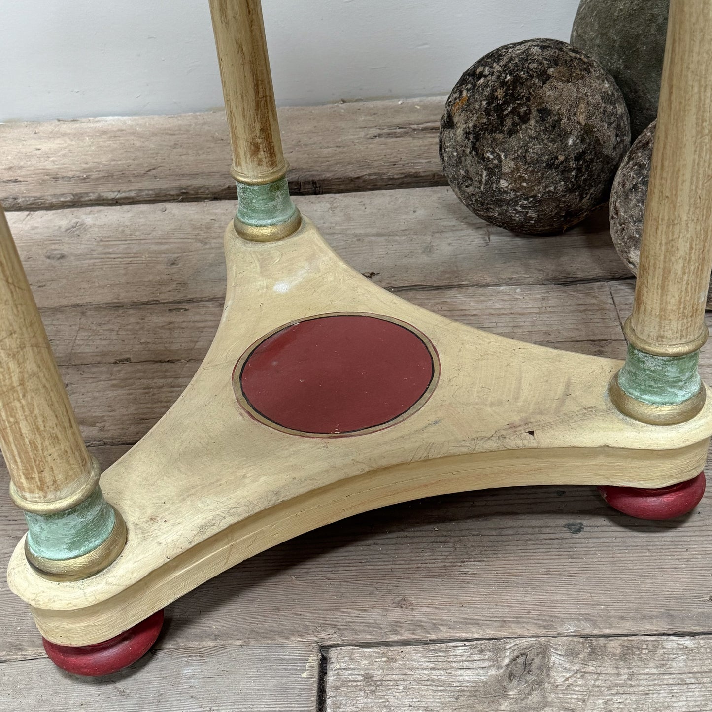 A 20th Century Kashmiri Decorated Stone Top Table