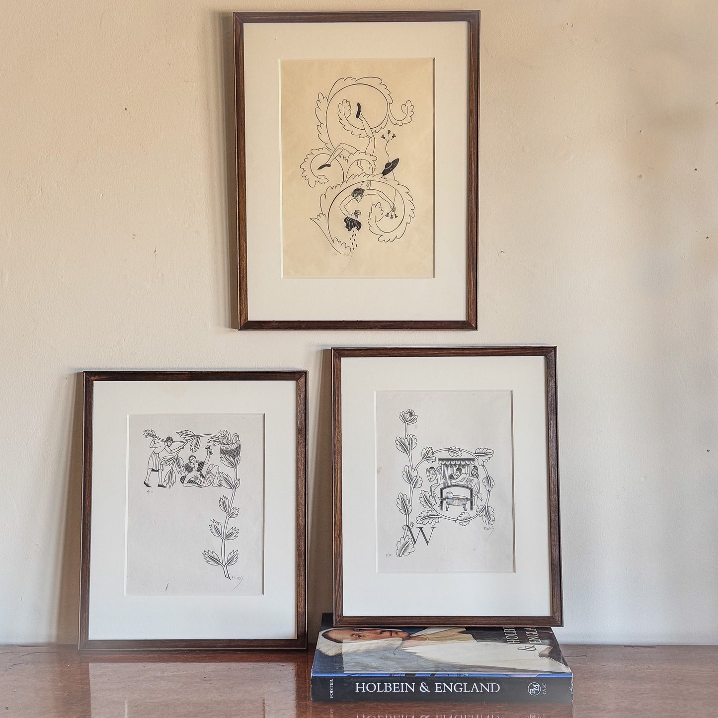 Eric Gill 1882-1940 Framed Wood Engravings