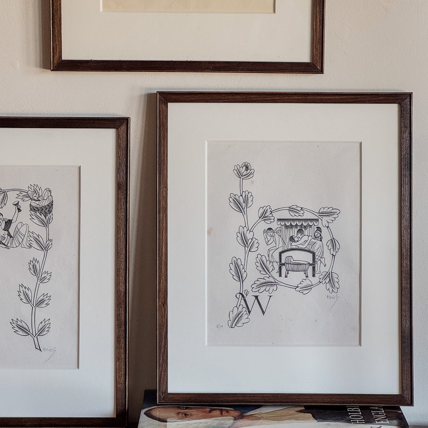 Eric Gill 1882-1940 Framed Wood Engravings