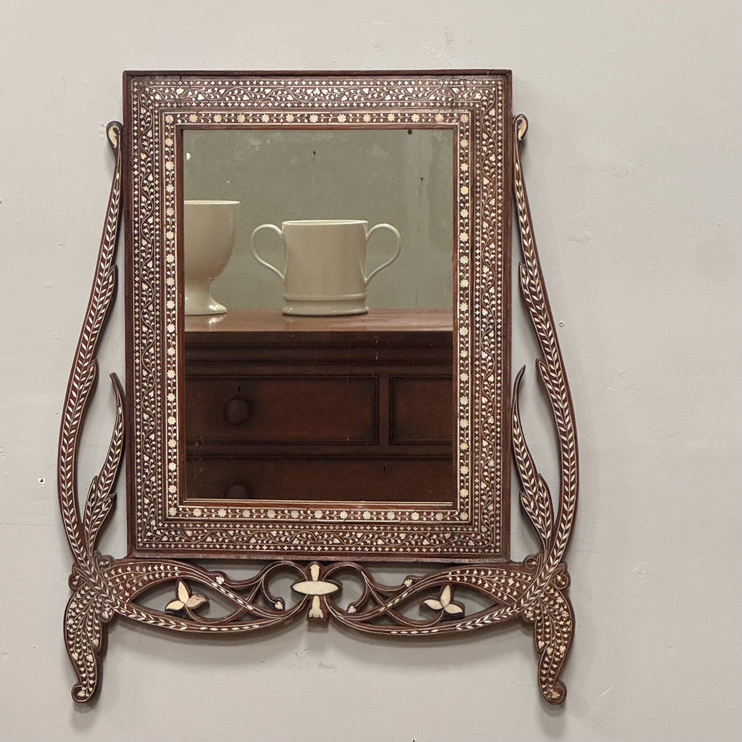 A Late 19th Century Inlaid Hoshiarpur Mirror