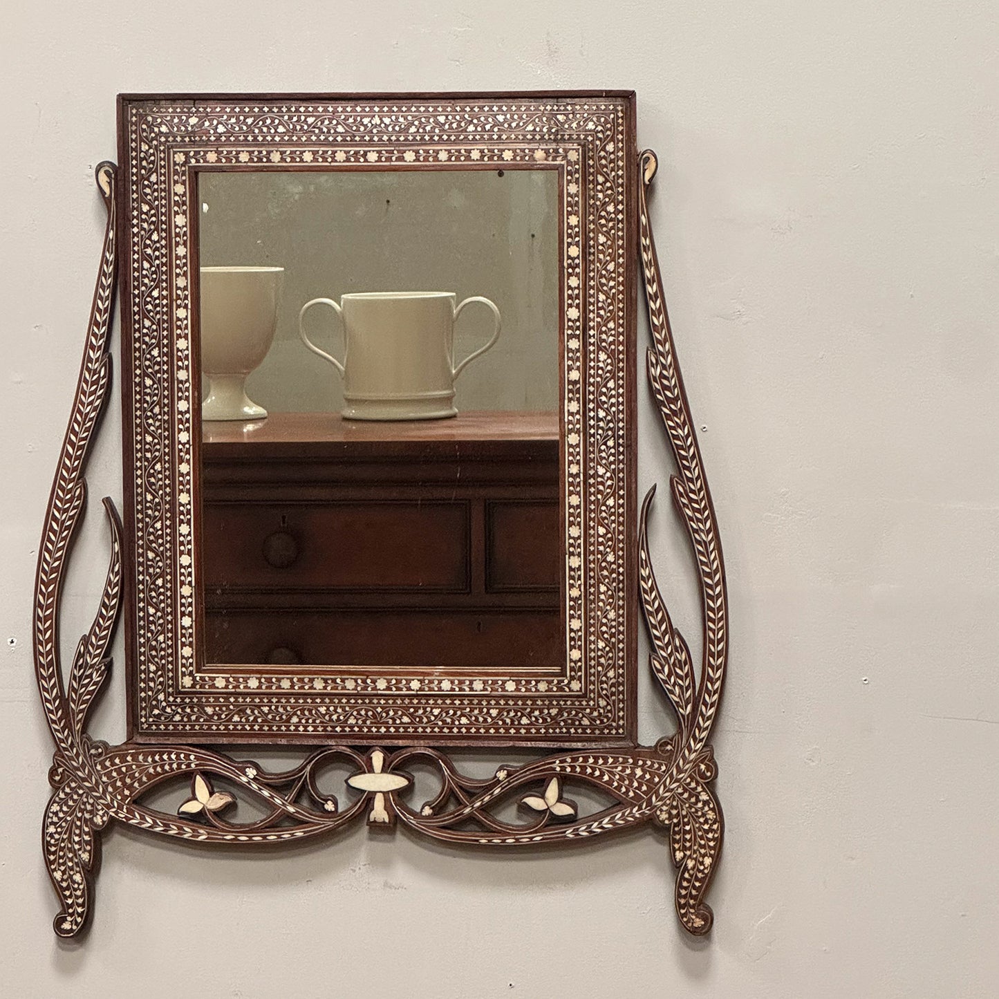 A Late 19th Century Inlaid Hoshiarpur Mirror