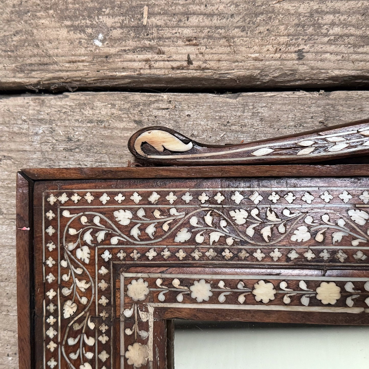 A Late 19th Century Inlaid Hoshiarpur Mirror