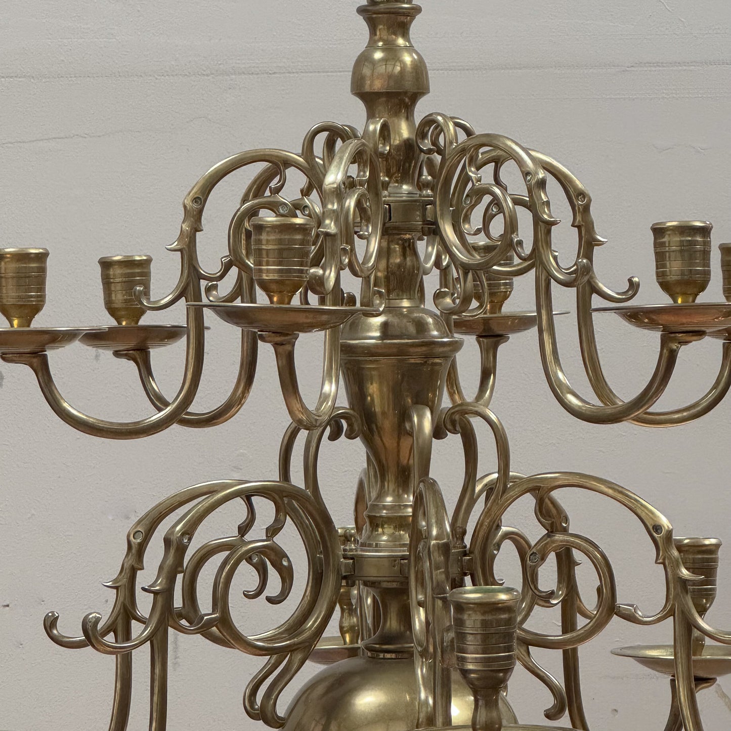 A 19th Century Dutch Style Brass Chandelier