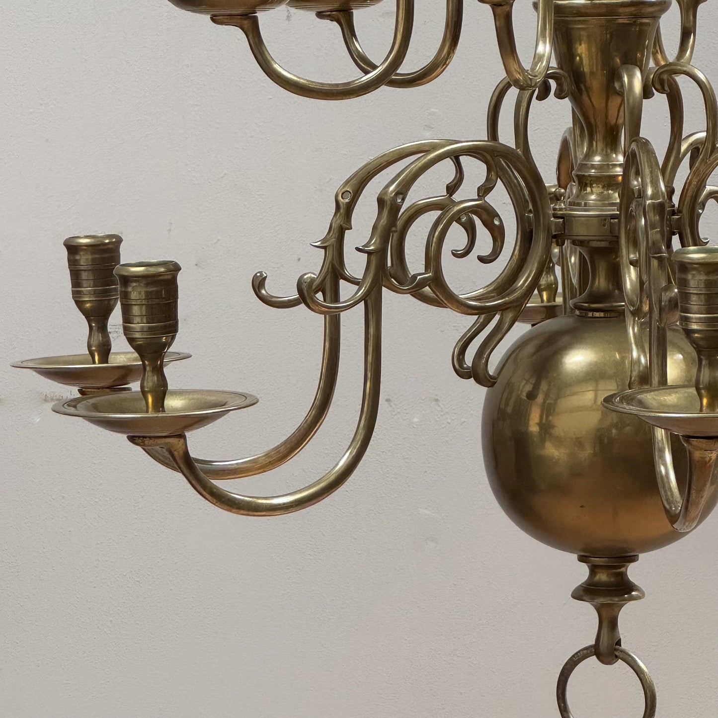 A 19th Century Dutch Style Brass Chandelier