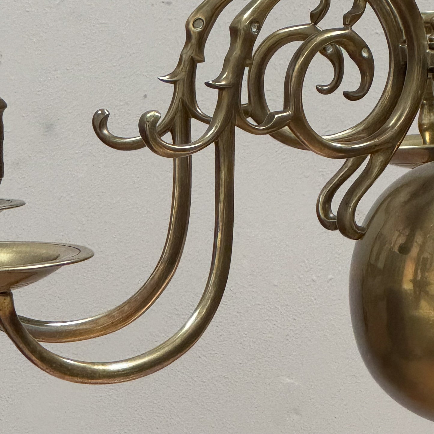 A 19th Century Dutch Style Brass Chandelier