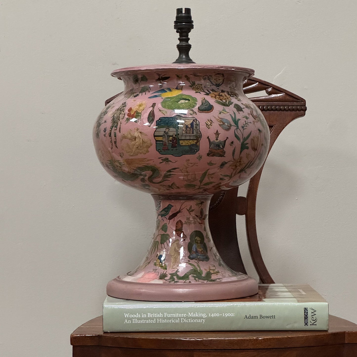 A 19th Century Decalcomania Vase Lamp