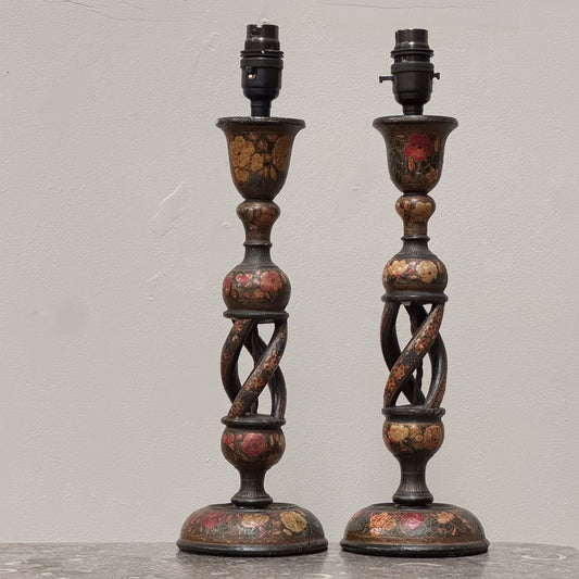 Late 19th Century Kashmiri Lamp Bases