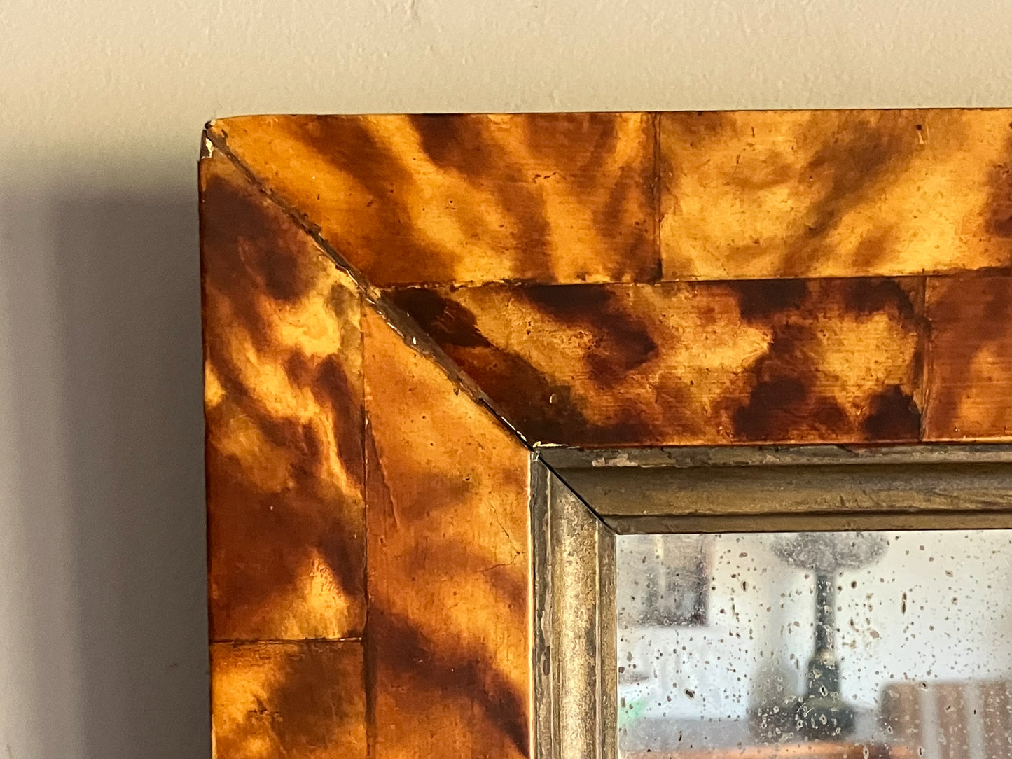 A Pair of Late 19th Century Faux Tortoiseshell Framed Mirrors