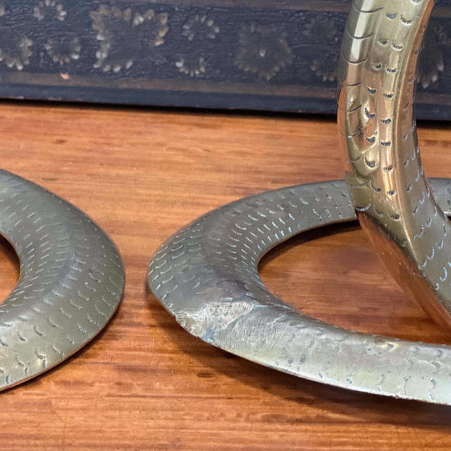 A Pair of Raj Period Brass Cobras