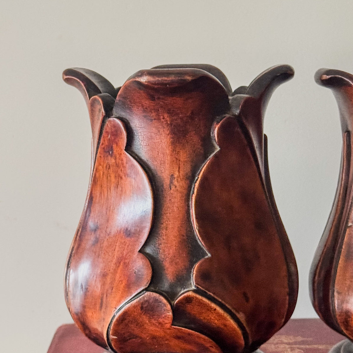 A Pair of Early 19th Century Mahogany Tulip Vessels