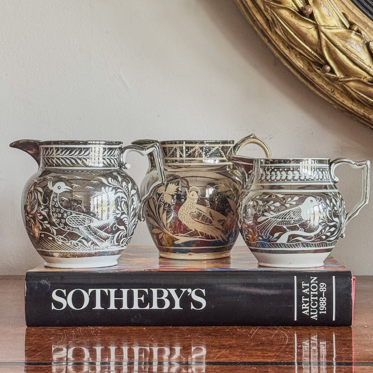 A Trio of Regency Silver Lustre Jugs