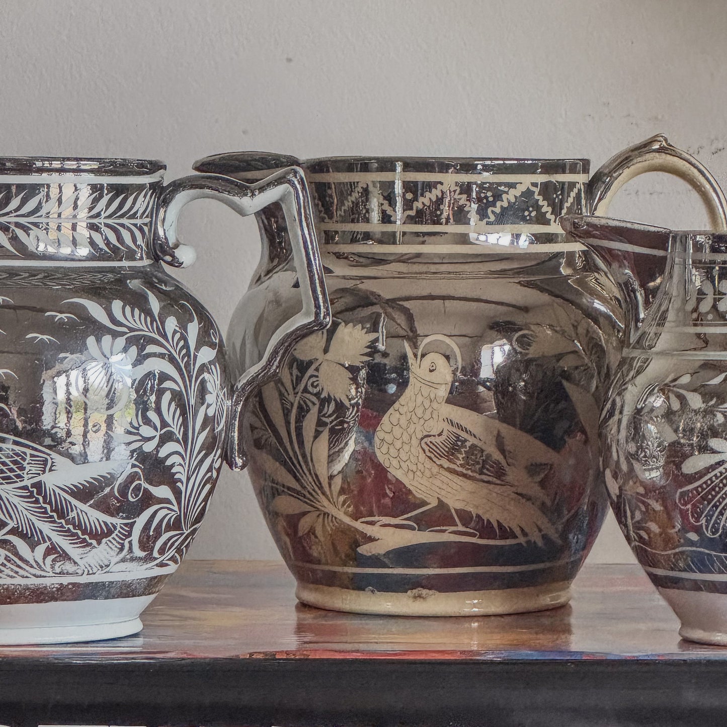 A Trio of Regency Silver Lustre Jugs