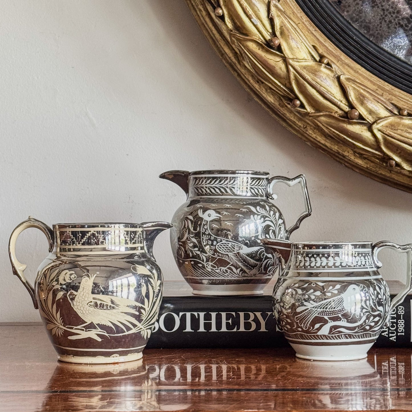 A Trio of Regency Silver Lustre Jugs