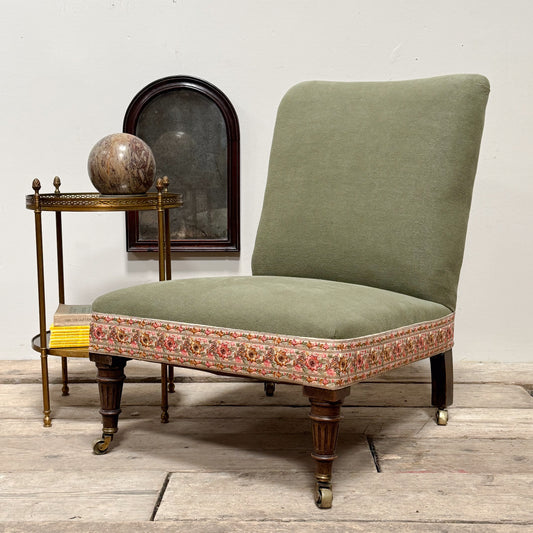 A 19th Century Upholstered Slipper Chair